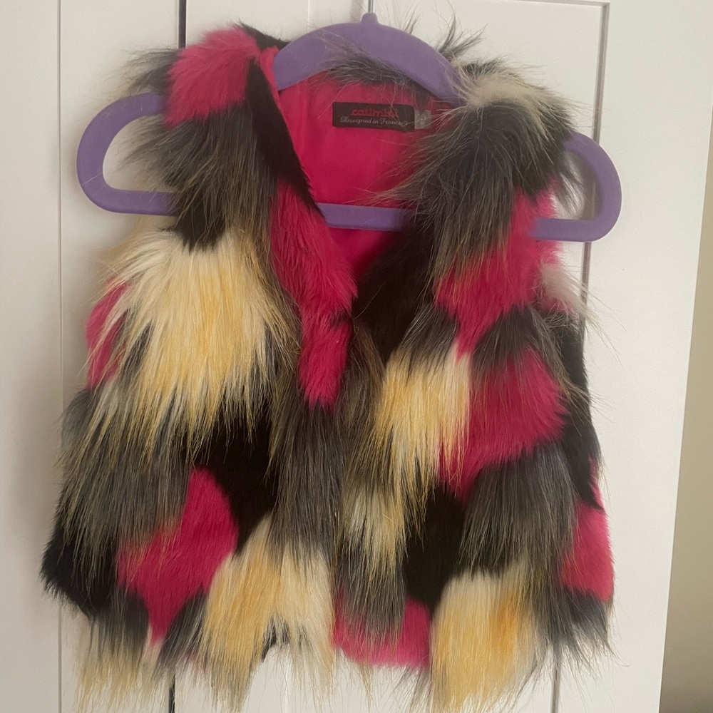 Infant Girl 18 Month Catimi Fur Vest